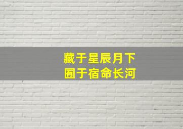 藏于星辰月下 囿于宿命长河